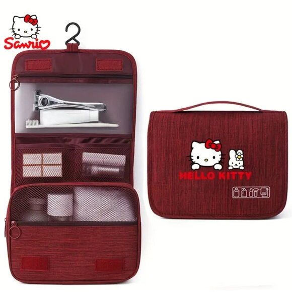 Hello Kitty Travel Toiletry Bag – Large Capacity Cosmetic Organizer Home Travel - Picture 1 of 2